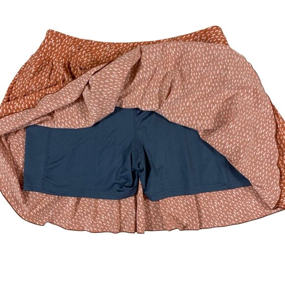 ToadCo Rust Print Active Skort L Built In Shorts Travel Outdoor Hiking - Picture 3 of 5